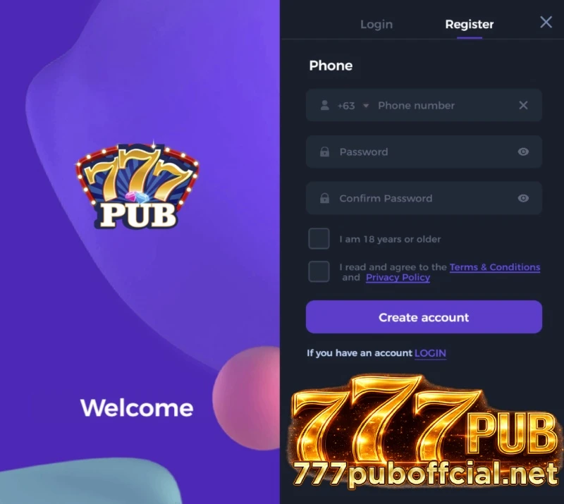 register 777pub official Philippines 